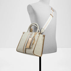 Aldo Gavalaelia monogrammed Satchel - Shiny Gold