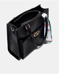 Aldo Ruya front pocket Scarf Satchel - Black