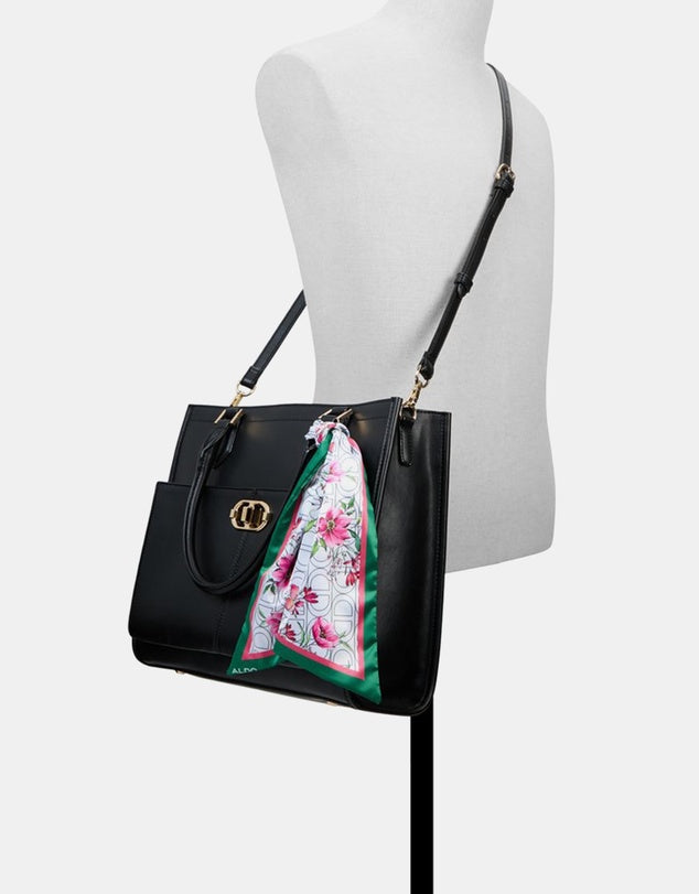 Aldo Ruya front pocket Scarf Satchel - Black