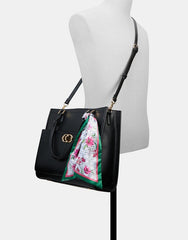 Aldo Ruya front pocket Scarf Satchel - Black
