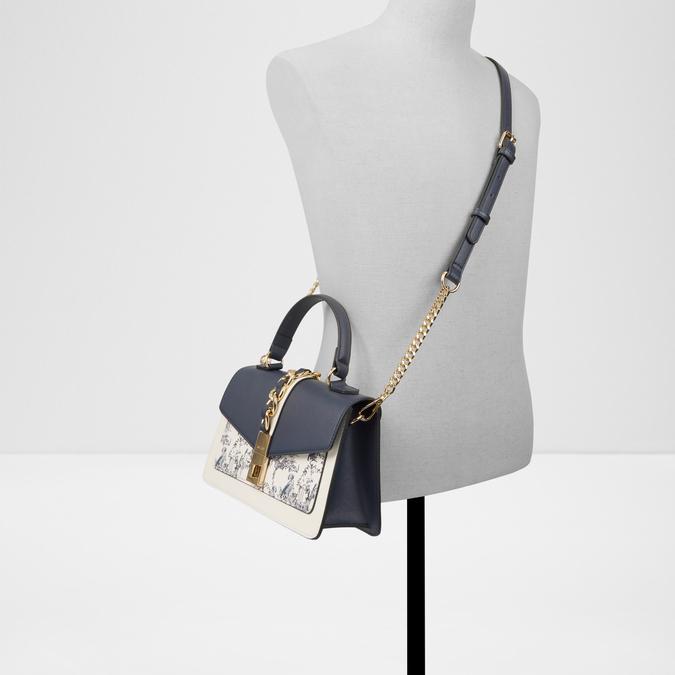 ALDO Parkryn satchel handbag - Blue and White
