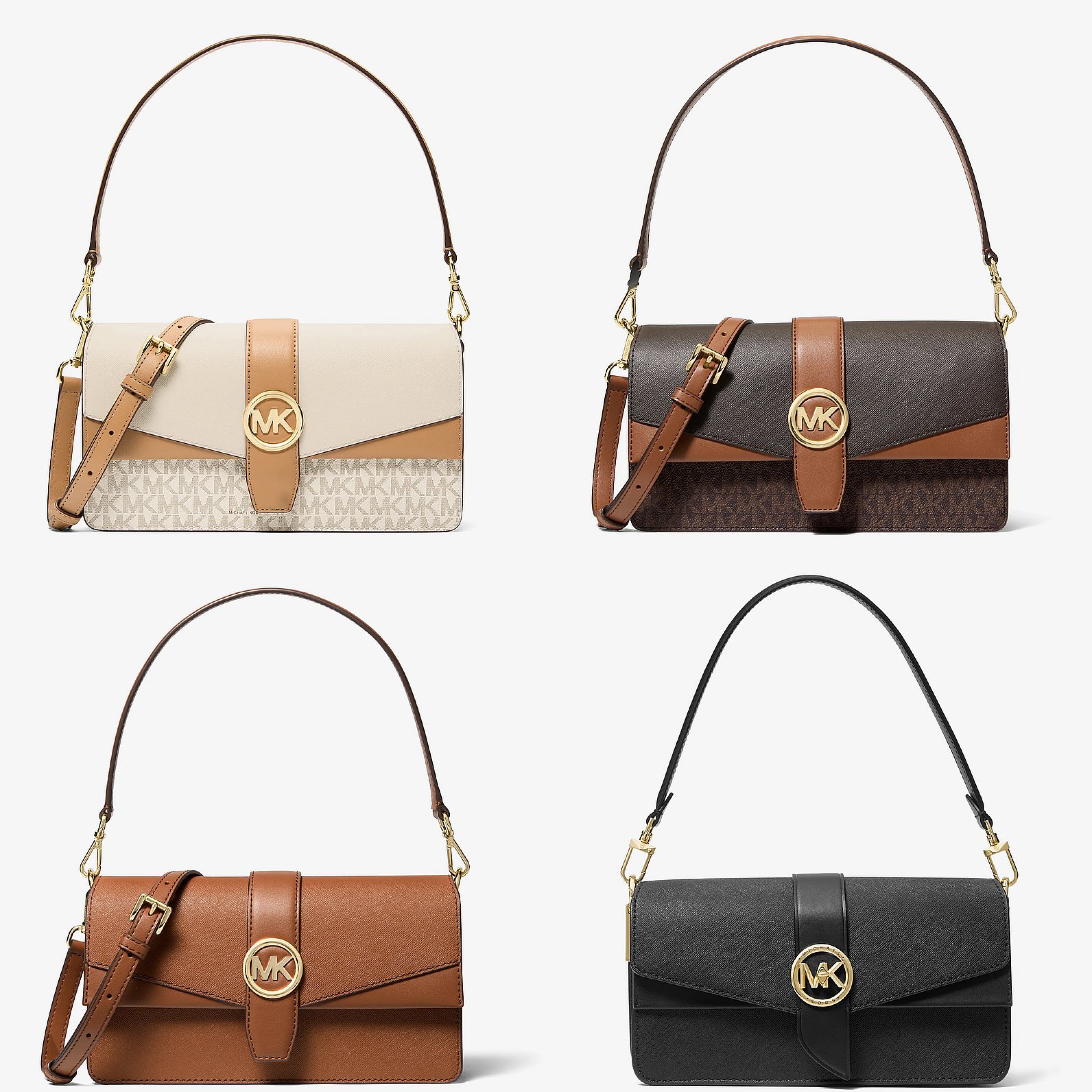 Michael Kors Greenwich Saffiano Leather Shoulder/Crossbody Bag