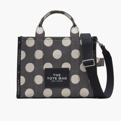 Marc Jacobs The Spots Jacquard Small Tote - Black and Ivory