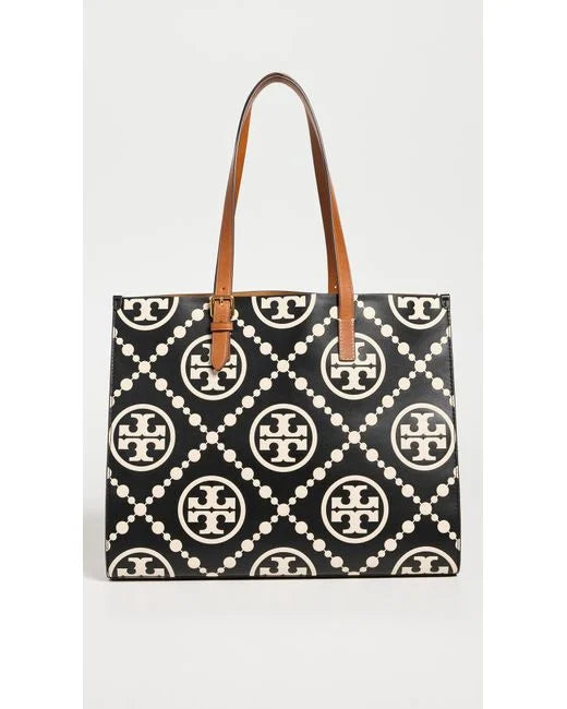 Tory T Embossed Monogram Tote Large