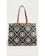 Tory T Embossed Monogram Tote Large