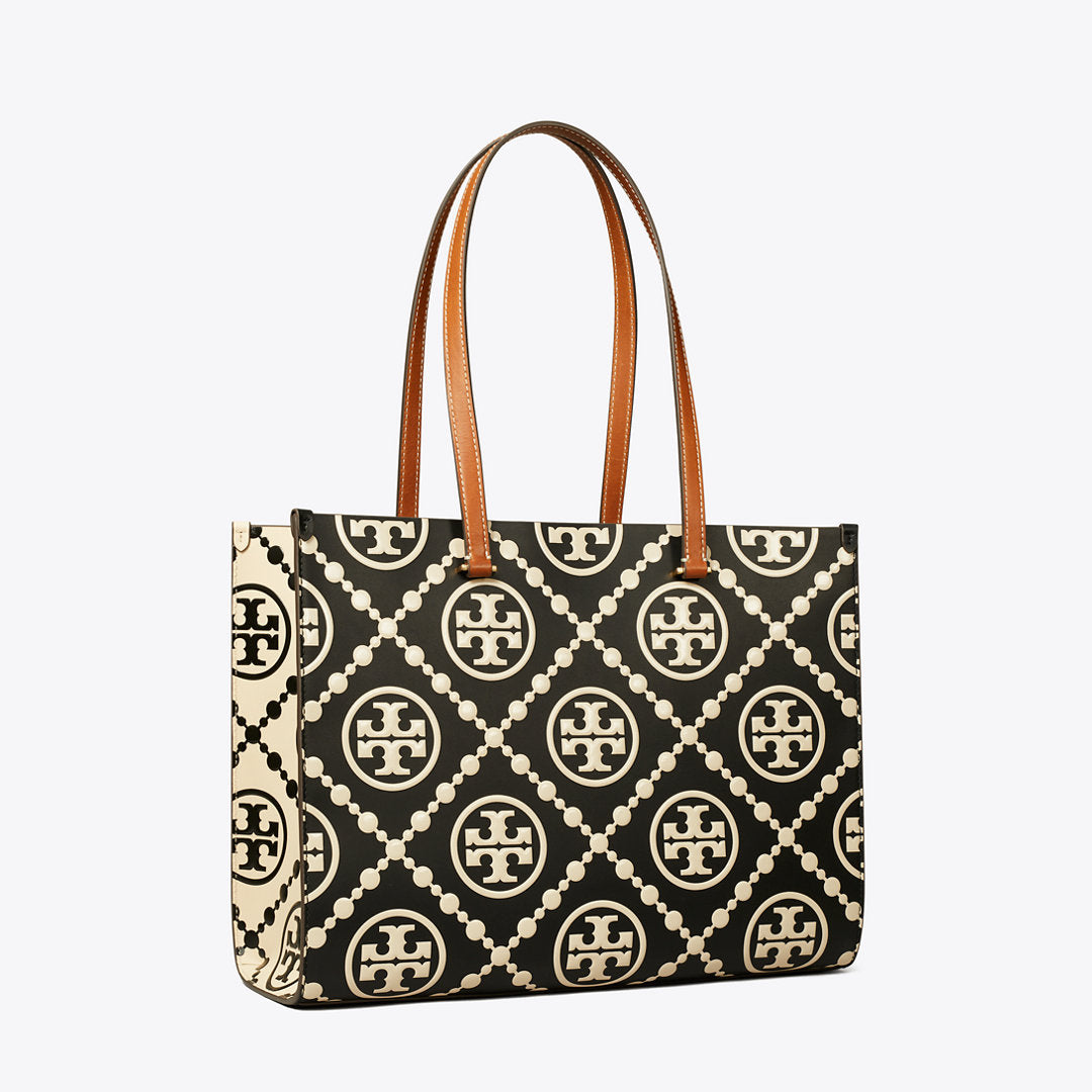 Tory T Embossed Monogram Tote Large