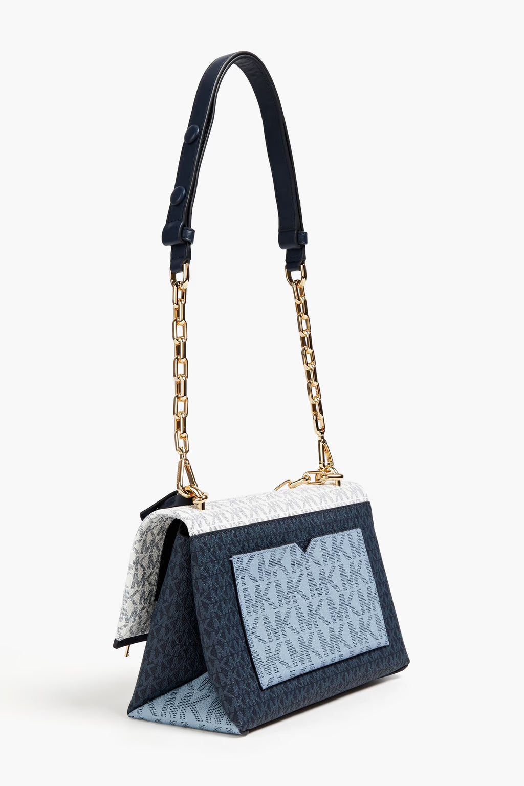 Michael Kors Cece Medium Shoulder Bag - Blue and White